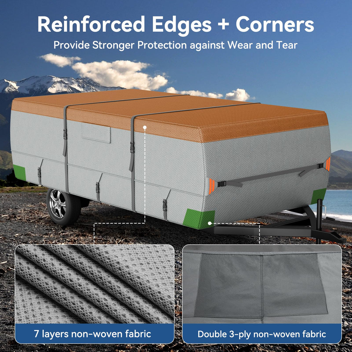 Waterproof Pop Up Camper Tent Trailer Cover 10'-12' J110