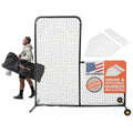 Baseball Pitching Net with Wheels 6 feet by 6 feet O491