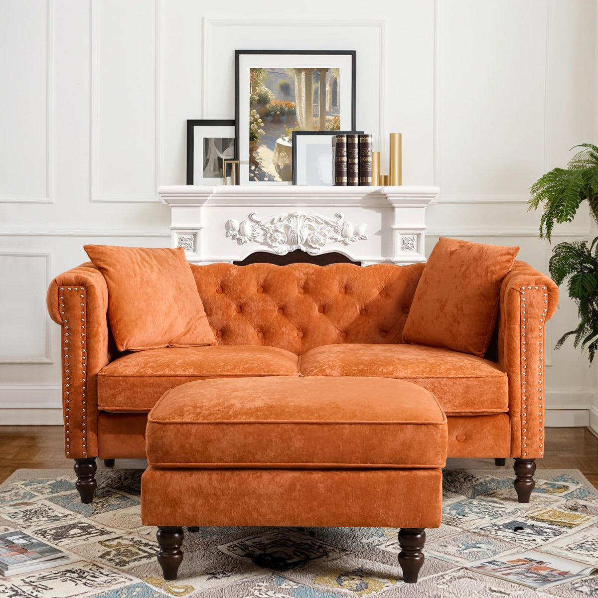 62" Velvet Sofa V945