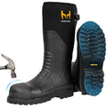 Steel Toe Rubber Work Boots with Steel Shank N47282