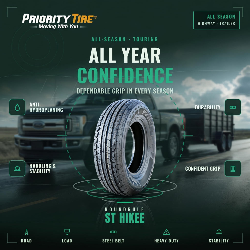 2 x ST205/75R15 All Season 10 Ply Tires H42498