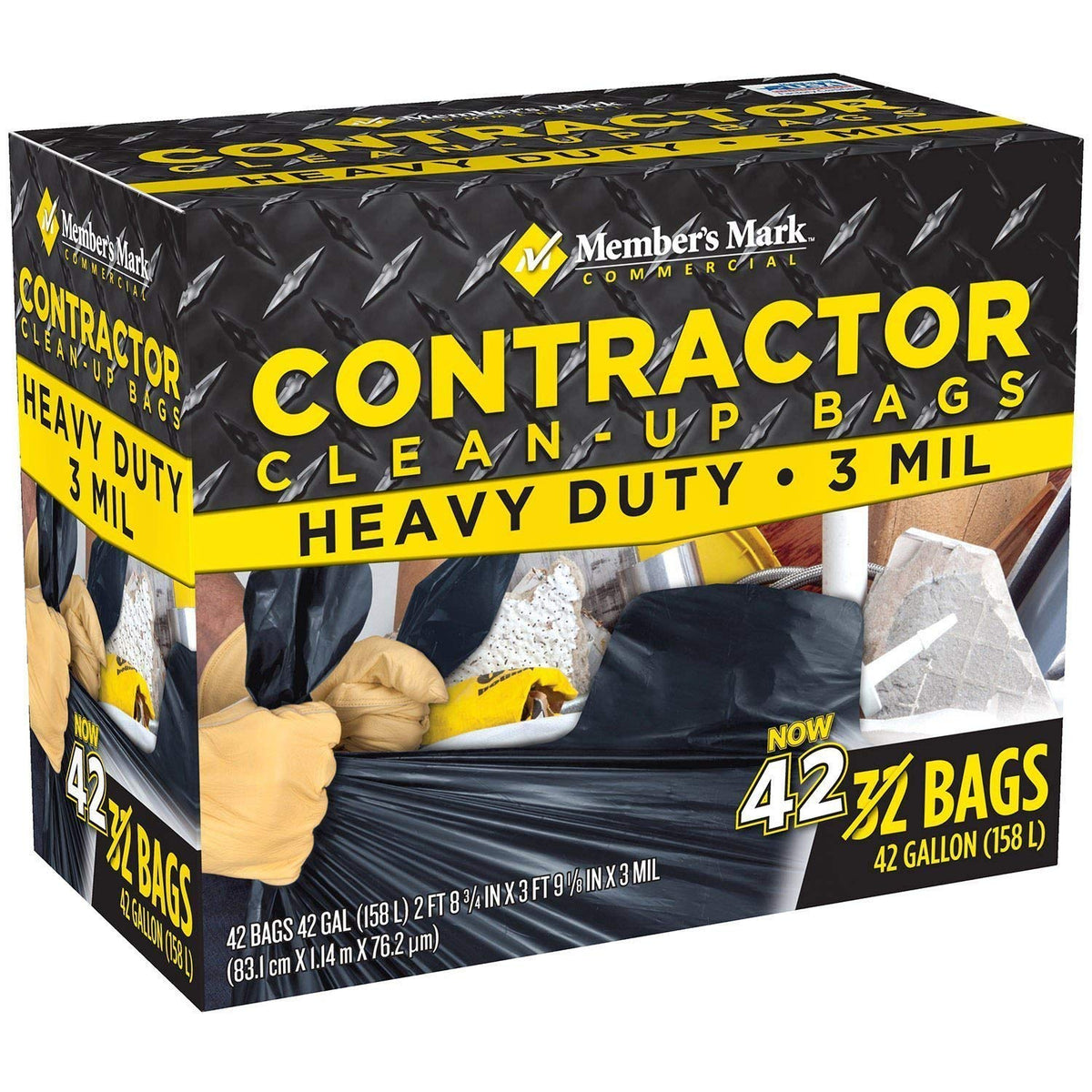 2 Pack 42 gal Trash Bags B5367