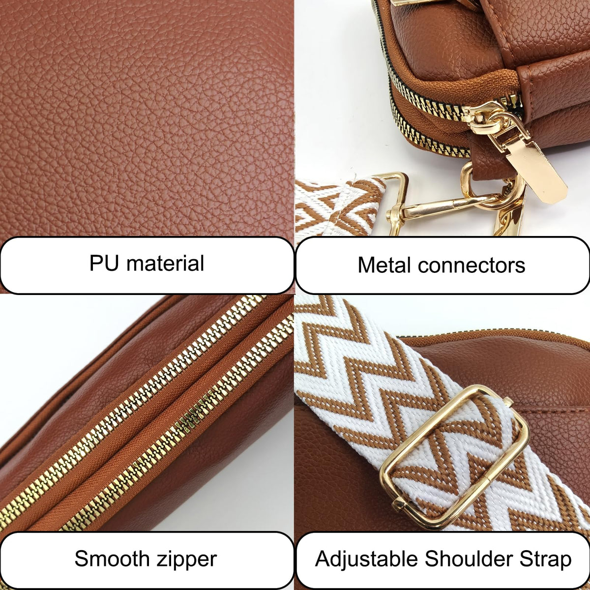 Mini Crossbody Bag Vegan Leather Sling Purse D129762