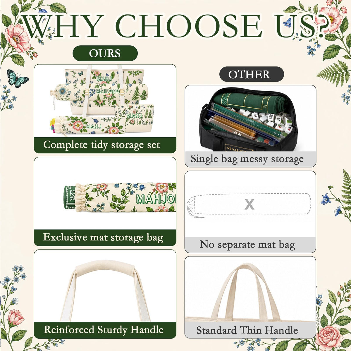 Mahjong Tile Bag Set M8938