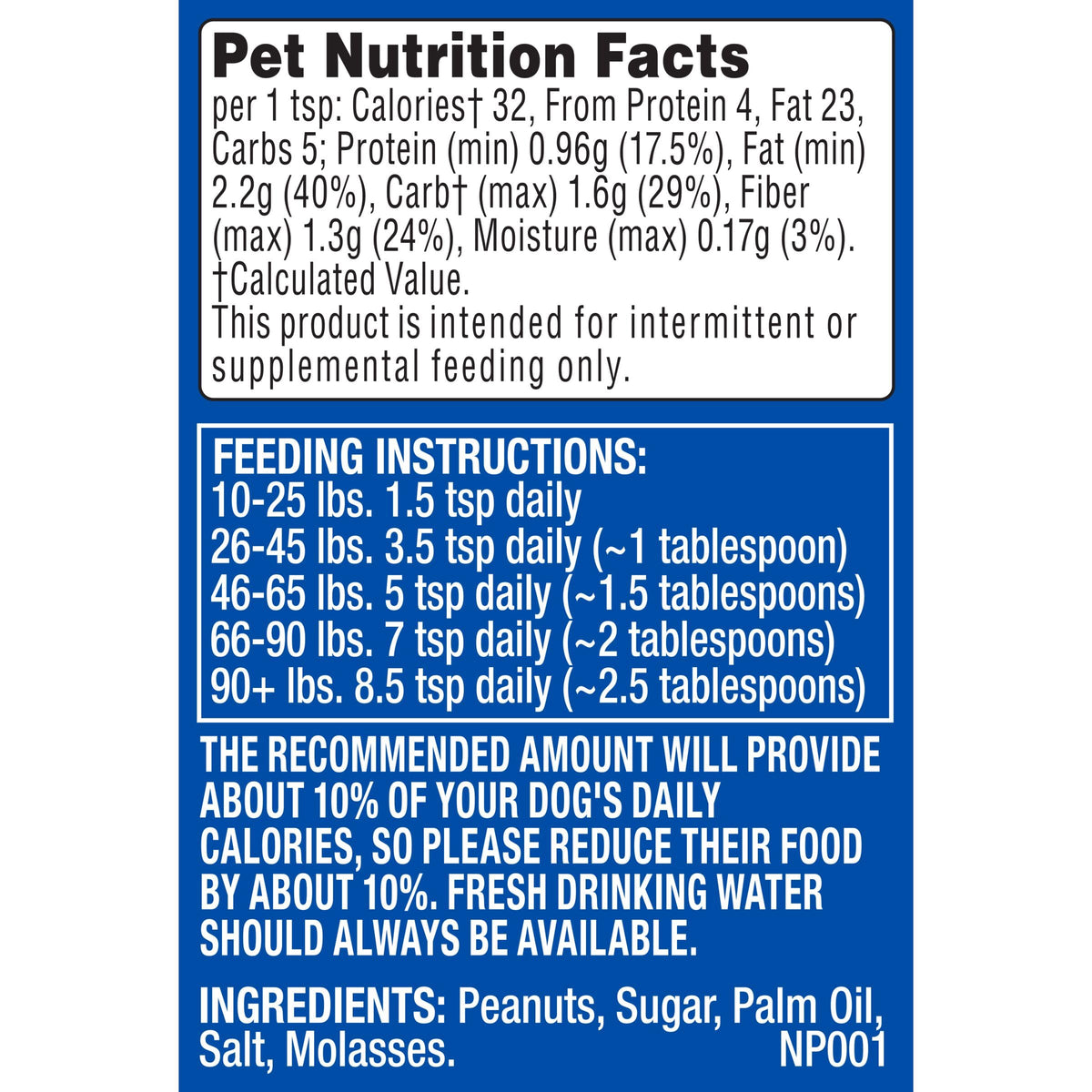 Natural Peanut Butter Spread 5 Oz Pouch N747048
