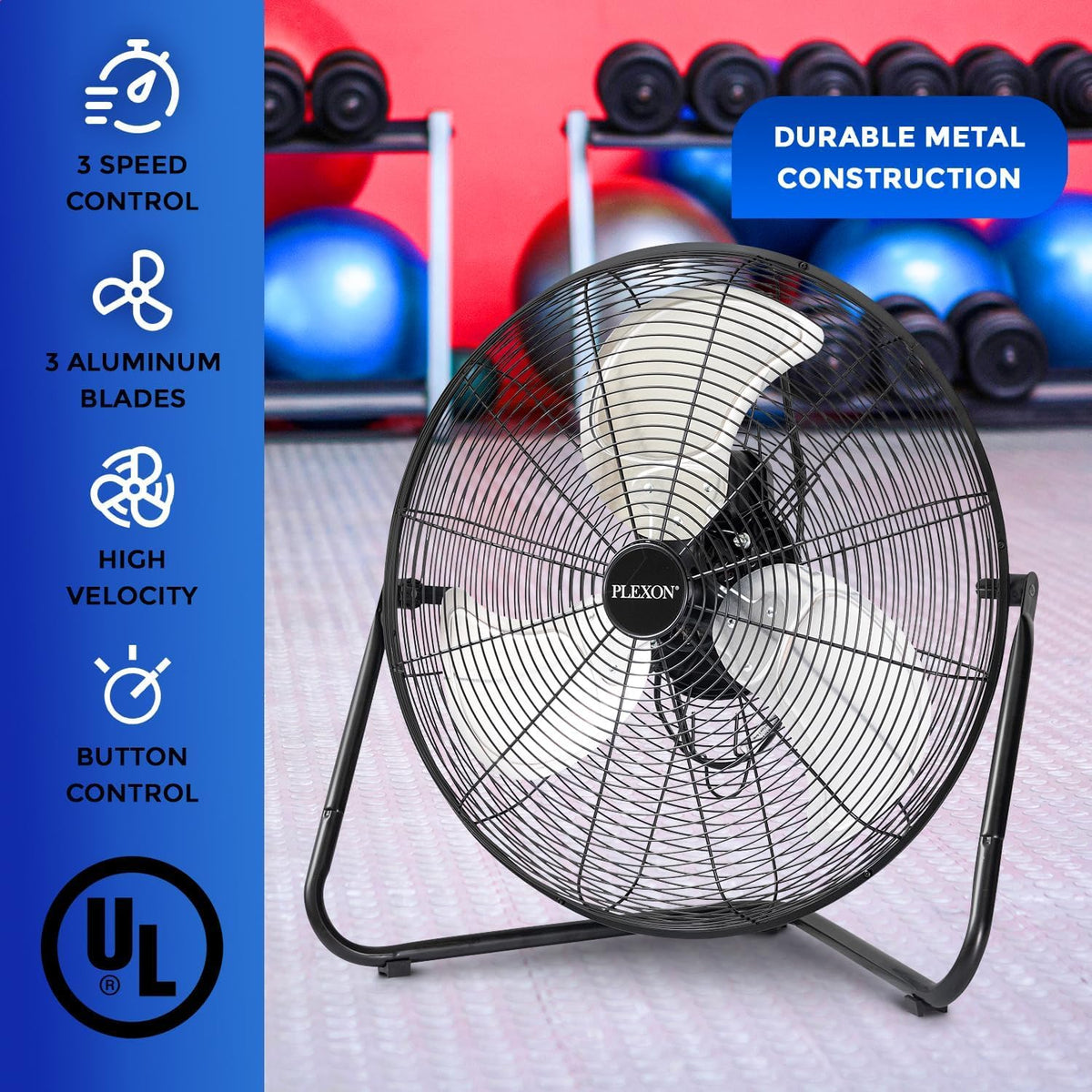 20" High Velocity Floor Fan 2 Pack C47339
