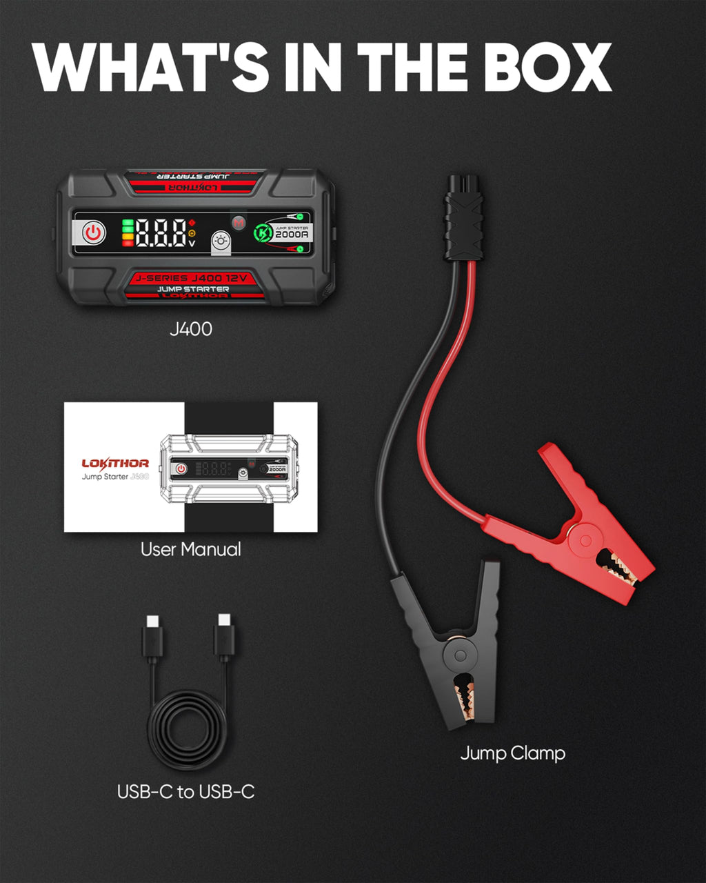 Portable Jump Starter for 8.0L Gas & 6.0L Diesel Engines U430